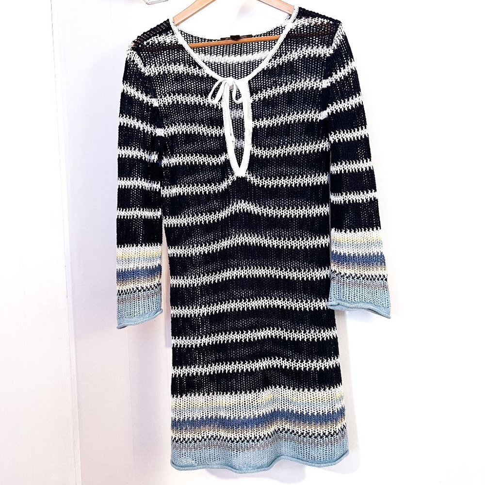 Tommy Bahama Linen Blend Crochet Tunic Top